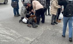 Edirne'de motosikletin yaşlı adama çarpması kamerada