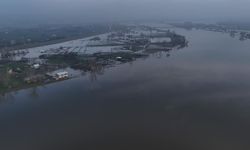 Edirne'de "turuncu alarm" seviyesindeki Meriç Nehri'nde su debisi düşmeye başladı