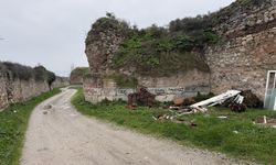 İznik'te 2 bin yıllık surlara sprey boya ile yazılan yazılar tepki çekti