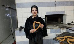 Edirne’de Sevgililer Günü’ne özel kalpli simit