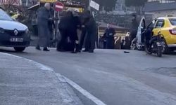 Trafikte tekme tokat yol verme kavgası