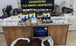 Edirne’de kaçak tütün ve makaron operasyonu