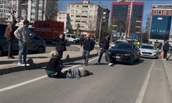 Tekirdağ'da korkutan kaza: Arabanın çarptığı yaya yere yığıldı