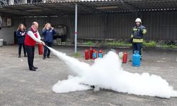 Alevlere karşı eğitim: Tarım personeli yangınla mücadeleyi sahada öğrendi