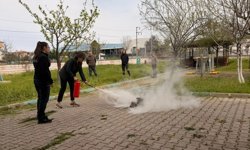 Huzurevinde Uygulamalı Yangın Eğitimi Düzenlendi