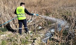Büyükkarıştıran’da Larva Mücadelesi Sürüyor