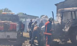 Keşan'da traktörde yangın