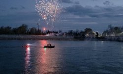 Meriç Nehri'nde nefes kesen polis gösterisi