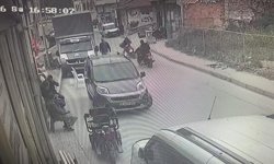 Edirne'de iki motosikletin çarpıştığı kaza kamerada: 1 yaralı