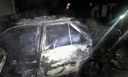 Keşan'da park halindeki otomobilde çıkan yangın söndürüldü