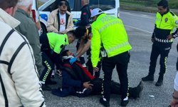 Babaeski’de motosikletle otomobil çarpıştı: 1 yaralı