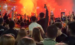 Edirne’de Galatasaray’ın galibiyeti coşkuyla kutlandı