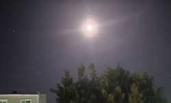 Kırklareli’nde Geceyi Aydınlatan Ay Manzarası