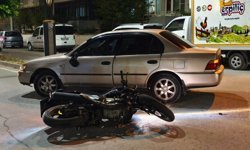Keşan’da otomobil ile çarpışan motosiklette 2 kişi yaralandı