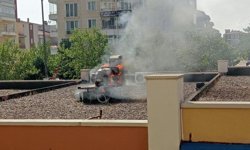 Tekirdağ'da iş yerindeki yangın otoparktaki araçlara sıçramadan söndürüldü