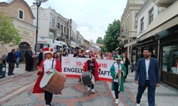 Edirne'de Engelliler Haftası kutlamalarında renkli görüntüler oluştu
