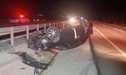 Tekirdağ'da otomobil takla attı: 1 yaralı