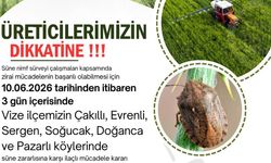 Üreticilere Duyuru Yapıldı