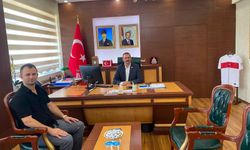 Kaymakam Özderin, Eğitim Birlik-Sen İl Başkanı İdiğ’i Kabul Etti