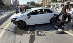 Otomobille çarpışan araç takla attı: 1 yaralı