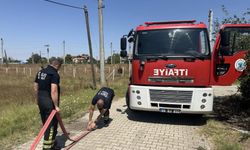 Ot yangını evlere sıçramadan söndürüldü