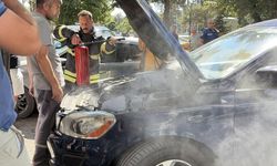 Kırklareli’nde otomobilden yükselen dumanlar paniğe sebep oldu