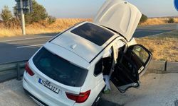 Keşan'da su kanalına düşen otomobilde 4 kişi yaralandı