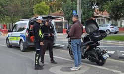 Hayrabolu'da motosiklet sürücülerine yönelik denetim