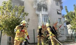 Edirne'de apartman dairesinde yangın