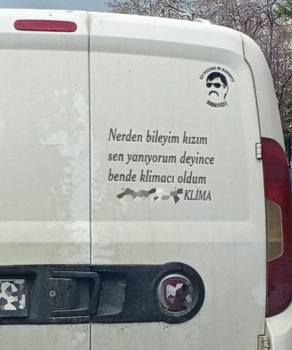 Klima Ustasından Esprili Araç Yazısı