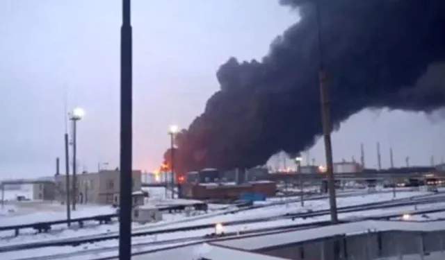 Ukrayna’dan Rusya’ya dron saldırısı: Rafineride yangın çıktı