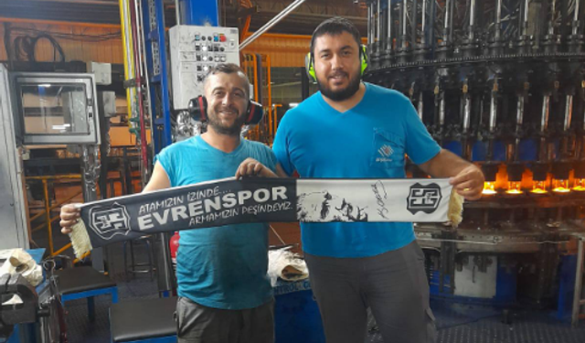 Evrenspor'a Şişe Cam Çalışanlarından Tam Destek