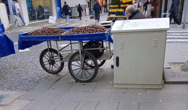 Kestane Tezgahları Sokaklarda Yerini Aldı