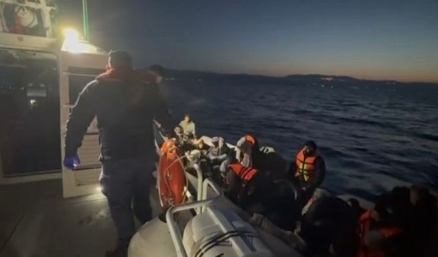 Ayvacık açıklarında 29 kaçak göçmen yakalandı