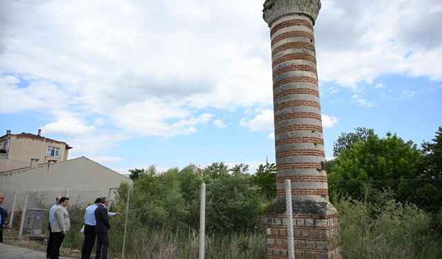 Edirne'de sadece yıkık minaresi kalan Zincirlikuyu Camii için ihya çalışmaları başladı