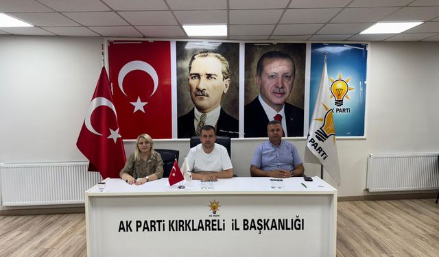 AK Parti Kırklareli İl Yönetimi Toplandı