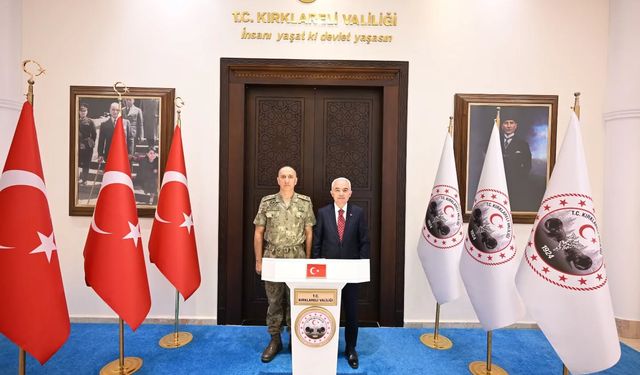 Vali Turan, Tuğgeneral Karamürsel’i Makamında Ağırladı