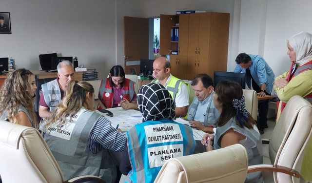 Pınarhisar Devlet Hastanesi’nde HAP Masabaşı Tatbikatı Yapıldı