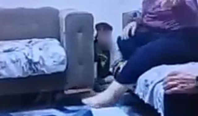 Torununa şiddet uyguladı, görüntüler ortaya çıkınca gözaltına alındı