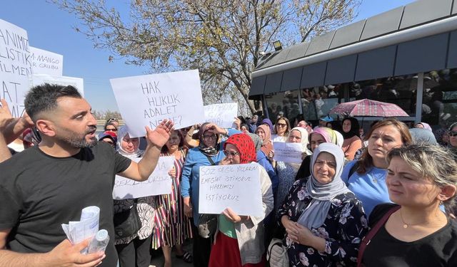 Tekirdağ'da mağdur işçiler fabrika kapısına dayandı