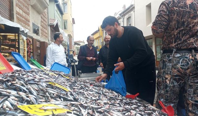 Hamsinin kilosu 50 liraya düştü, vatandaşlar poşet poşet aldı