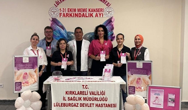 Lüleburgaz’da Meme Kanseri Farkındalık Etkinliği Yapıldı