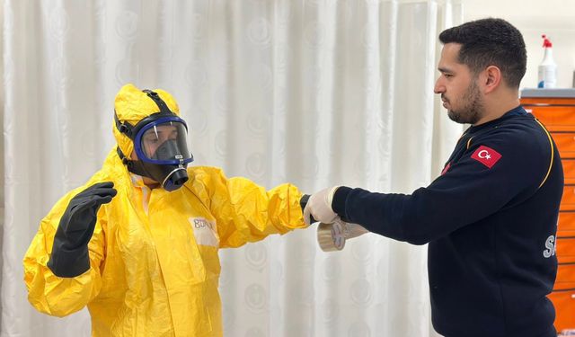 Kırklareli EAH’ta KBRN Turuncu Kod Tatbikatı Yapıldı