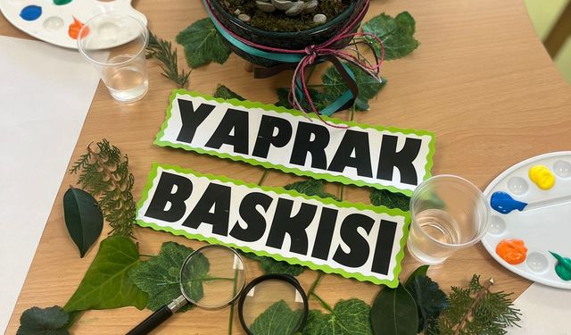 Öğrenciler Yaprak Baskısı ile Doğayı Keşfetti