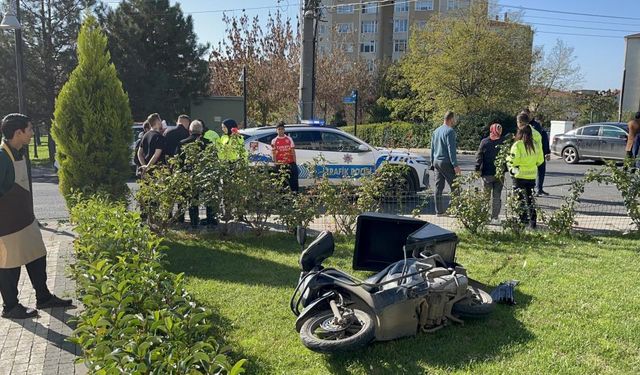Tekirdağ'da motosiklet lokantanın bahçesine daldı: O anlar kamerada
