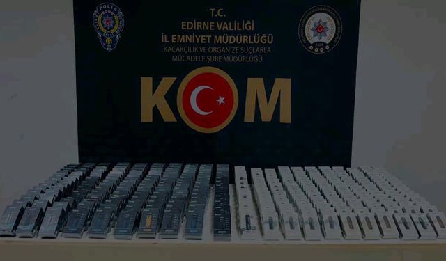Edirne’de 500 adet kaçak elektronik sigara ele geçirildi