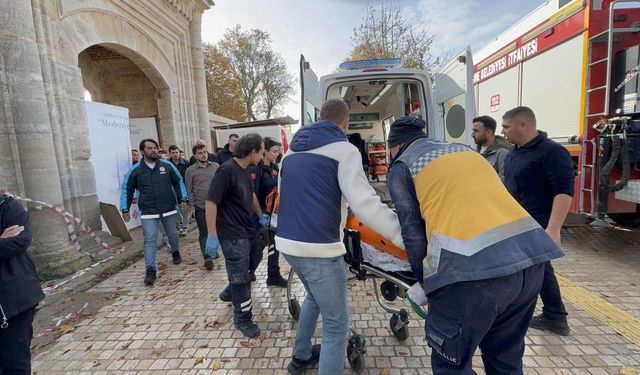 Selimiye Camii restorasyonunda düşen işçi yaralandı