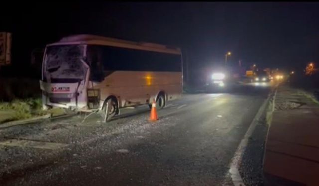 Çerkezköy'de iki servis aracı çarpıştı: 8 işçi yaralandı