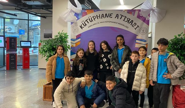 Ahmet Mithat Ortaokulu Öğrencilerinden Kütüphaneye Ziyaret