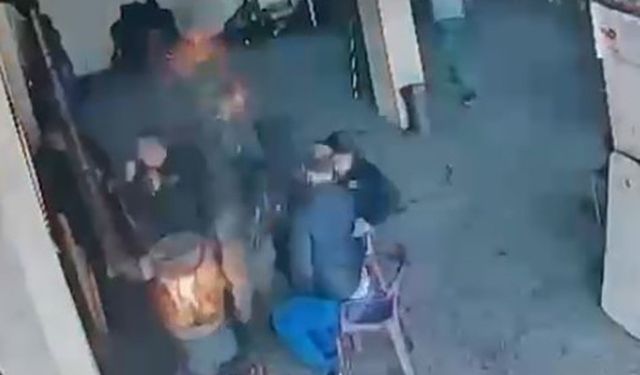 Sobaya dökülen mazot bomba gibi patladı, çırak yaralandı